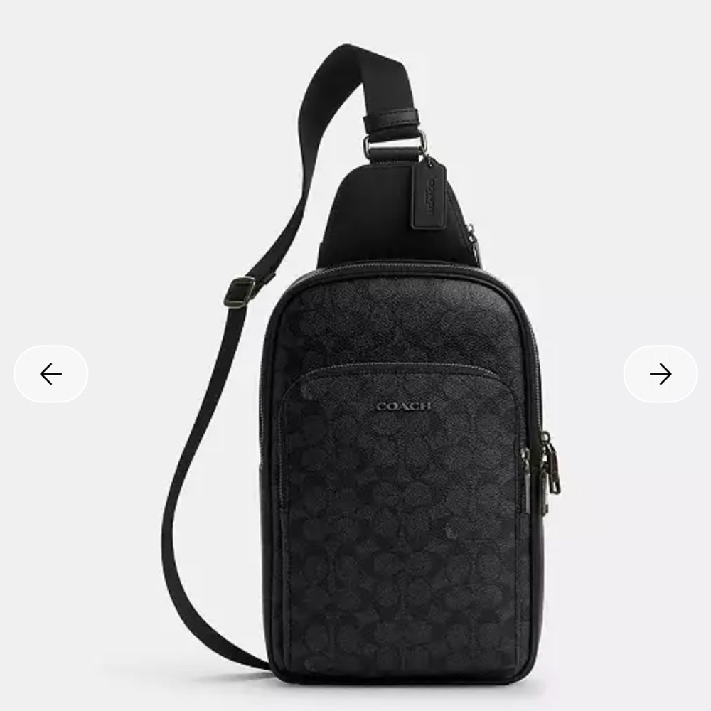 Coach Signature Black Men's Belt Bag